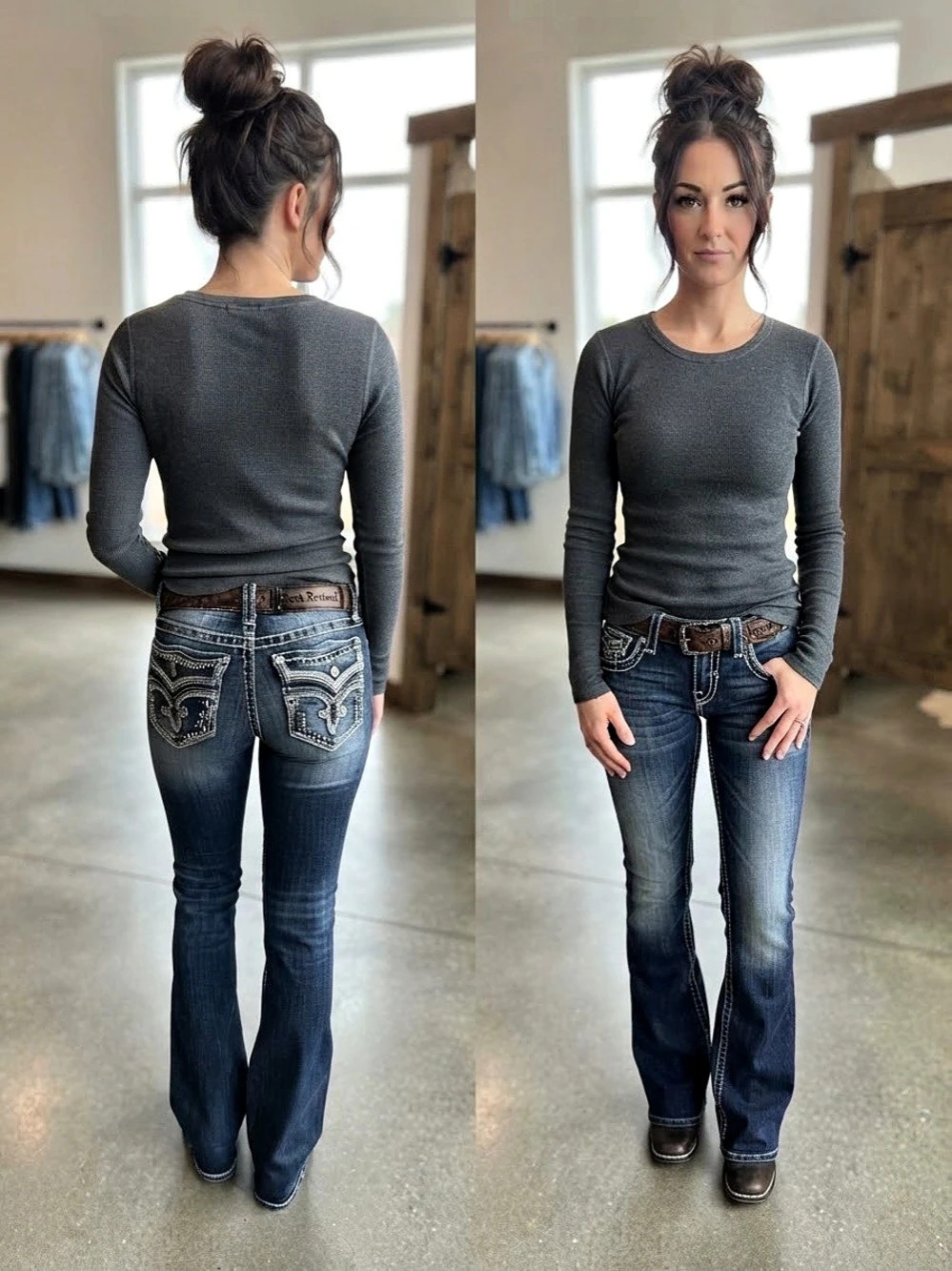 True Religion Kai Bootcut Jeans in Blue